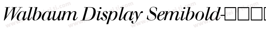 Walbaum Display Semibold字体转换